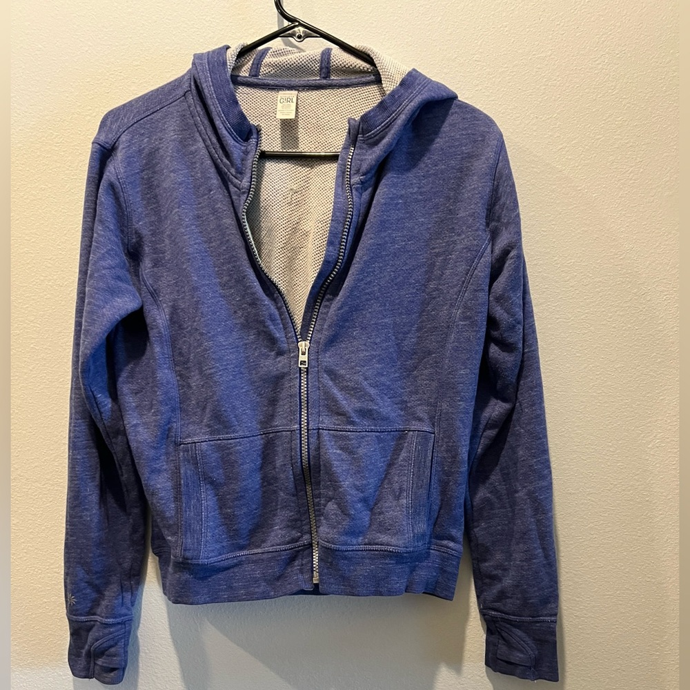 𝅺ATHLETA Girl XL 14 Purple full zip with hood- hoodie jacket